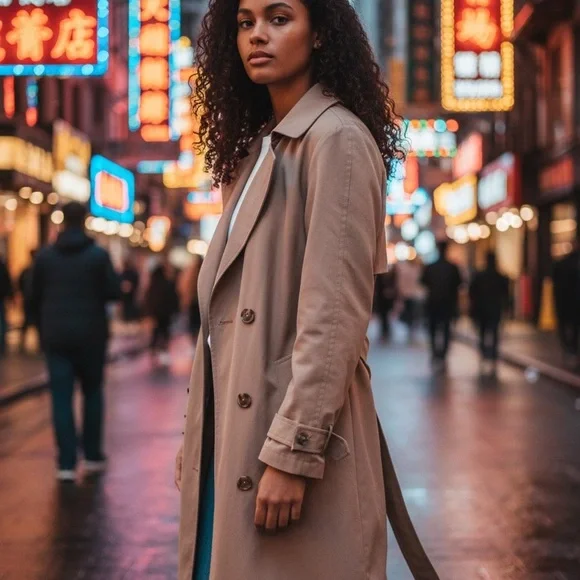 Ava & Viv Tan Trench Coat for Women - Picture 6 of 8